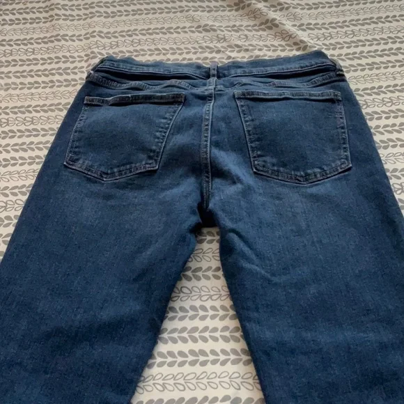 Low-rise, Denim Girlfriend dark blue jeans - Picture 3 of 4